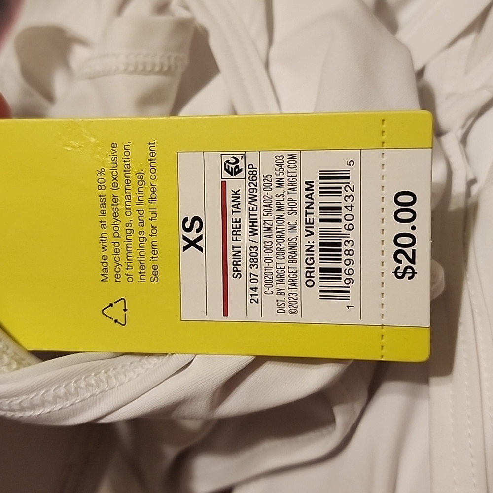 NWT Womens All in Motion Tank. White - Picture 4 of 5